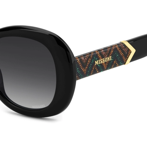 Óculos de Sol Missoni MIS 0215/G/S 807 539O S Acetato Preto com lentes na cor Cinza Escuro Degradê