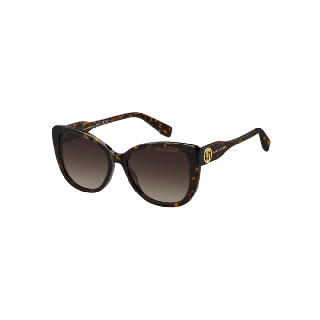 Óculos de Sol Marc Jacobs MARC 815/S 086 55HA S Acetato Marrom Mesclado com lentes na cor Marrom Degradê 1