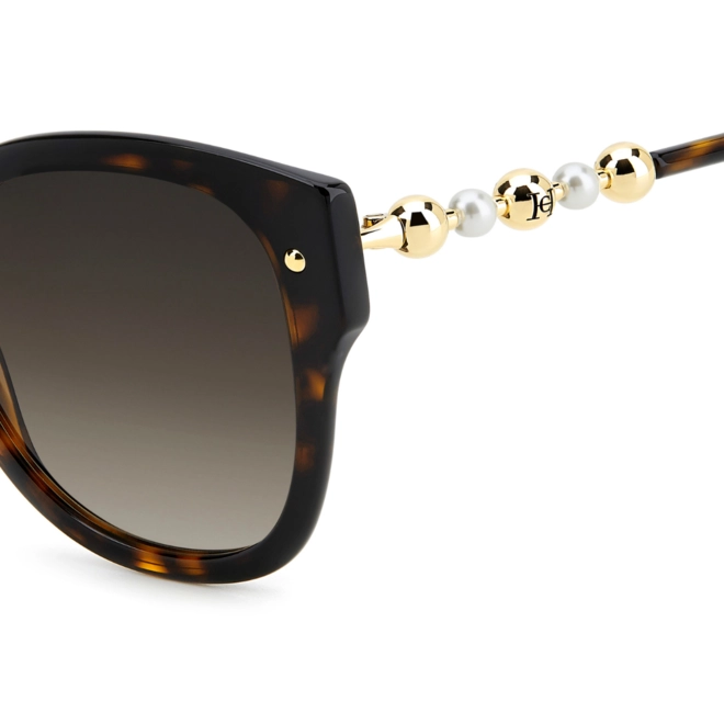 Óculos de Sol Carolina Herrera HER 0318/S 086 55HA S Acetato Marrom Mesclado com lentes na cor Marrom Degradê 5