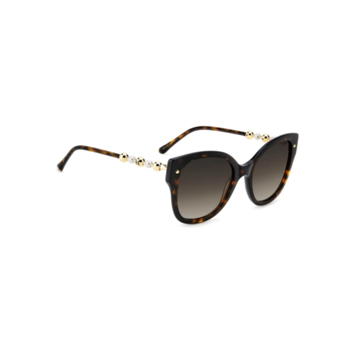 Óculos de Sol Carolina Herrera HER 0318/S 086 55HA S Acetato Marrom Mesclado com lentes na cor Marrom Degradê