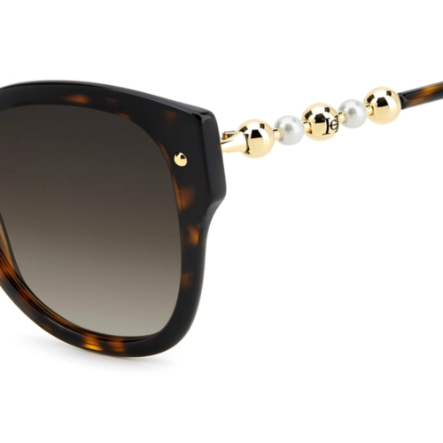 Óculos de Sol Carolina Herrera HER 0318/S 086 55HA S Acetato Marrom Mesclado com lentes na cor Marrom Degradê