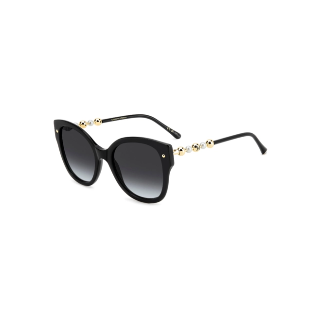 Óculos de Sol Carolina Herrera HER 0318/S 807 559O S Acetato Preto com lentes na cor Cinza Escuro Degradê 1