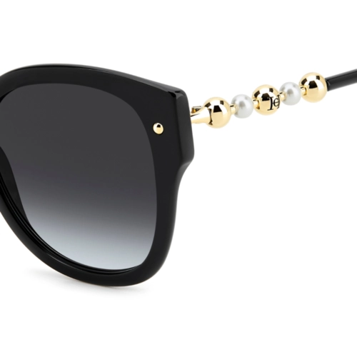 Óculos de Sol Carolina Herrera HER 0318/S 807 559O S Acetato Preto com lentes na cor Cinza Escuro Degradê