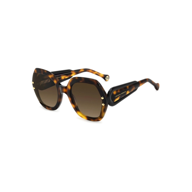 Óculos de Sol Carolina Herrera HER 0314/G/S 086 61HA S Acetato Marrom Mesclado com lentes na cor Marrom Degradê 1