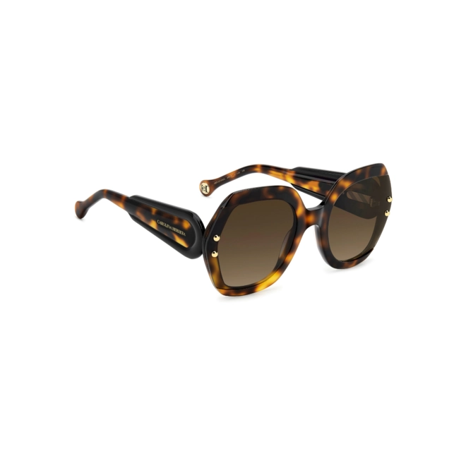 Óculos de Sol Carolina Herrera HER 0314/G/S 086 61HA S Acetato Marrom Mesclado com lentes na cor Marrom Degradê 3