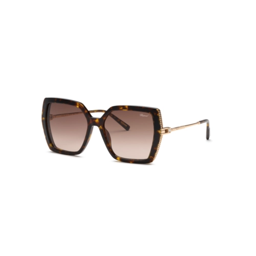 Óculos de Sol Chopard Ice Cube SCH404S 5604BL Metal Marrom Mesclado com lentes na cor Marrom Degradê