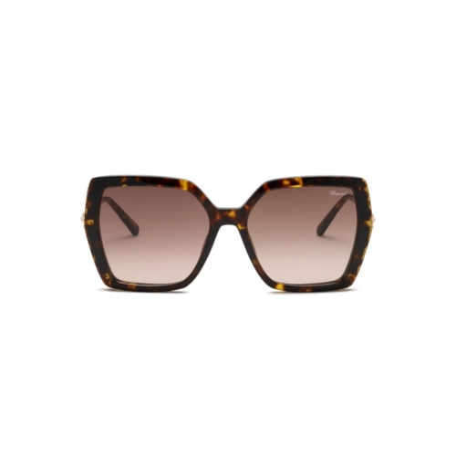 Óculos de Sol Chopard Ice Cube SCH404S 5604BL Metal Marrom Mesclado com lentes na cor Marrom Degradê