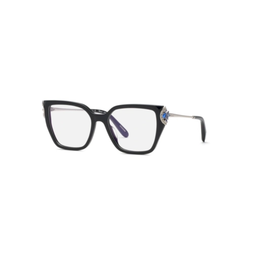 Óculos de Grau Chopard High Jewelry VCH402S 53700K Acetato Preto e Dourado