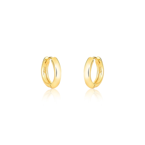 Brinco argola click ouro 18k polida