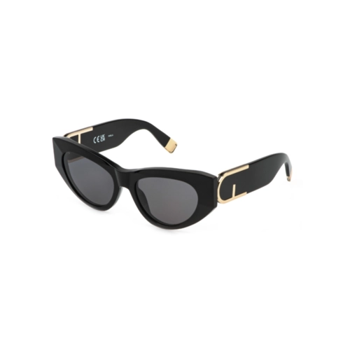 Óculos de Sol Furla SFU881 540700 Acetato Preto com lentes na cor Fumê
