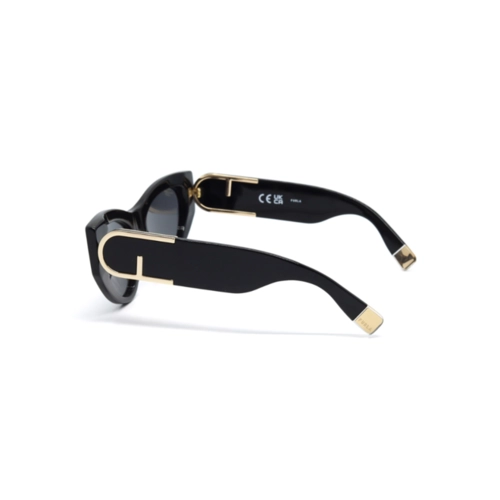 Óculos de Sol Furla SFU881 540700 Acetato Preto com lentes na cor Fumê