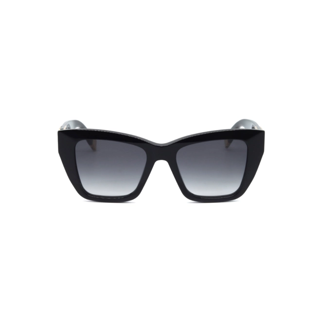Óculos de Sol Furla SFU882 520700 Acetato Preto com lentes na cor Fumê Degradê 2