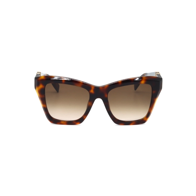 Óculos de Sol Furla SFU884 520752 Acetato Marrom Mesclado com lentes na cor Marrom Degradê 2