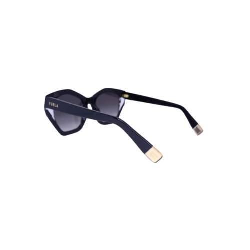 Óculos de Sol Furla SFU885V 54700Y Acetato Preto com lentes na cor Fumê Degradê
