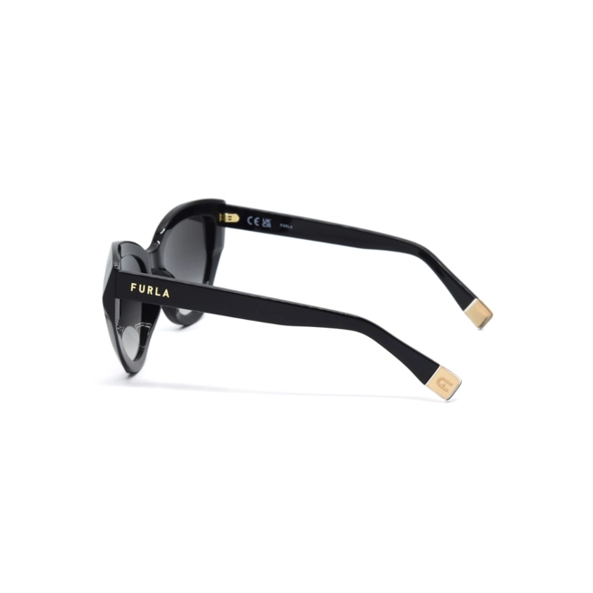 Óculos de Sol Furla SFU886 540700 Acetato Preto com lentes na cor Cinza Degradê 3