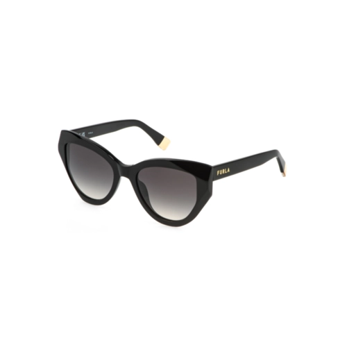 Óculos de Sol Furla SFU886 540700 Acetato Preto com lentes na cor Cinza Degradê