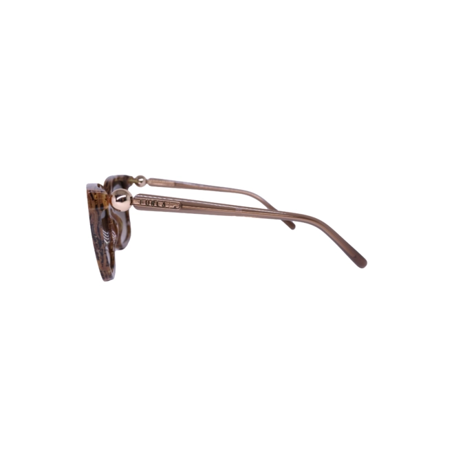 Óculos de Sol Furla SFU888 5406YH Acetato Marrom Mesclado com lentes na cor Marrom Degradê 4