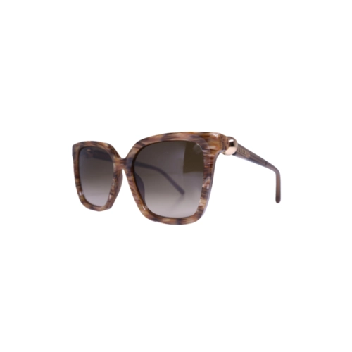 Óculos de Sol Furla SFU888 5406YH Acetato Marrom Mesclado com lentes na cor Marrom Degradê