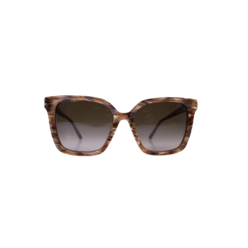 Óculos de Sol Furla SFU888 5406YH Acetato Marrom Mesclado com lentes na cor Marrom Degradê
