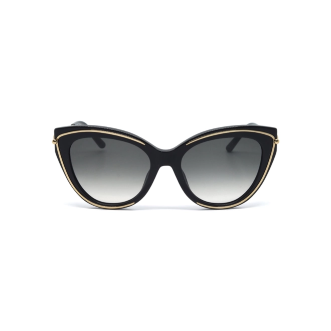 Óculos de Sol Furla SFU889 550700 Acetato Preto e Dourado com lentes na cor Cinza Degradê 2
