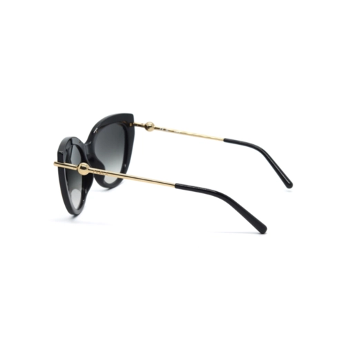Óculos de Sol Furla SFU889 550700 Acetato Preto e Dourado com lentes na cor Cinza Degradê