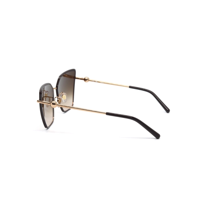 Óculos de Sol Furla SFU890 6202AM Metal Marrom e Dourado com lentes na cor Marrom Degradê 3