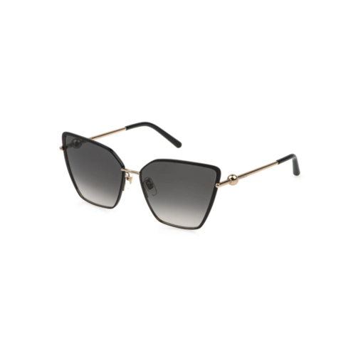 Óculos de Sol Furla SFU890 620301 Metal Preto e Dourado com lentes na cor Fumê Degradê