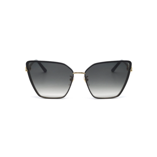 Óculos de Sol Furla SFU890 620301 Metal Preto e Dourado com lentes na cor Fumê Degradê