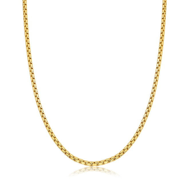 Corrente Milano ouro 18k polida fecho lagosta 40CM 1