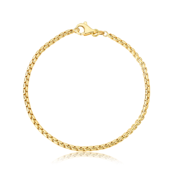 Pulseira Milano ouro 18k polida fecho lagosta 18CM 1