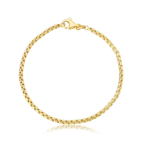 Pulseira Milano ouro 18k polida fecho lagosta 18CM