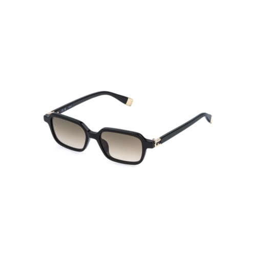 Óculos de Sol Furla SFU971 500700 Acetato Preto com lentes na cor Marrom Degradê