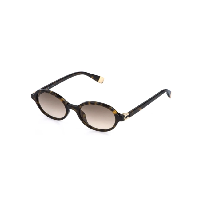 Óculos de Sol Furla SFU972 5102BL Acetato Marrom Mesclado com lentes na cor Marrom Degradê 1