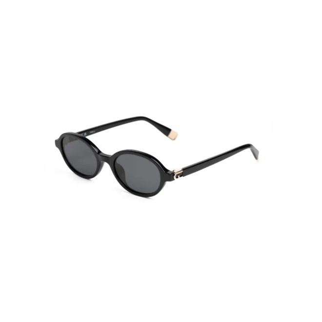 Óculos de Sol Furla SFU972 510700 Acetato Preto com lentes na cor Fumê 1