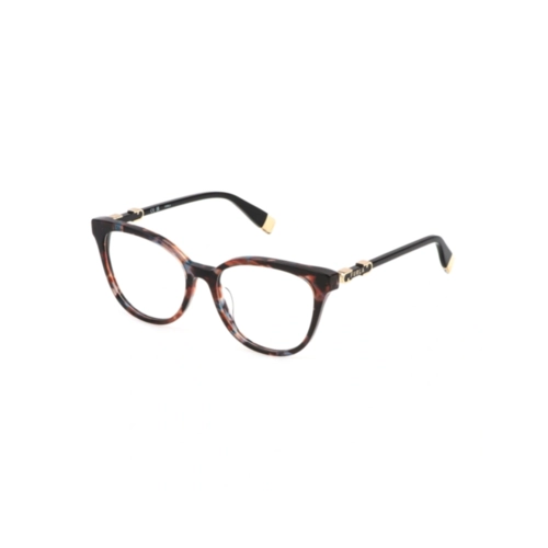 Óculos de Grau Furla VFU832 520P61 Acetato Marrom Mesclado
