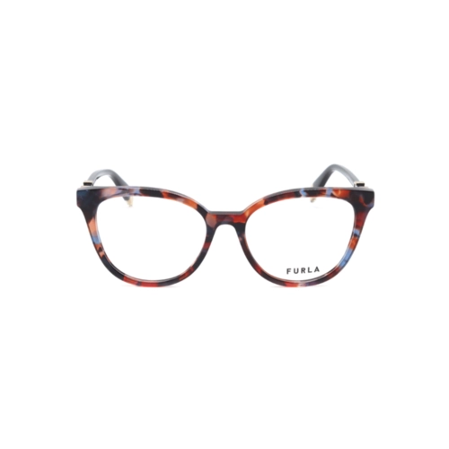 Óculos de Grau Furla VFU832 520P61 Acetato Marrom Mesclado