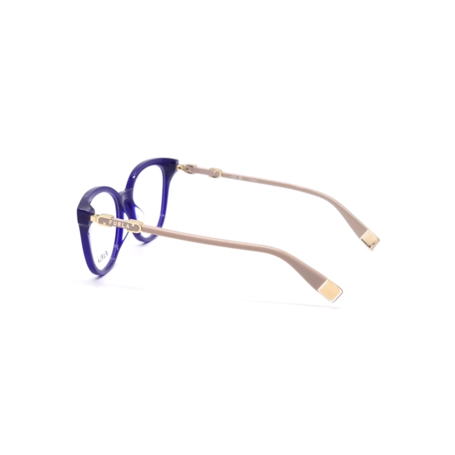 Óculos de Grau Furla VFU832 5403GR Acetato Azul 3
