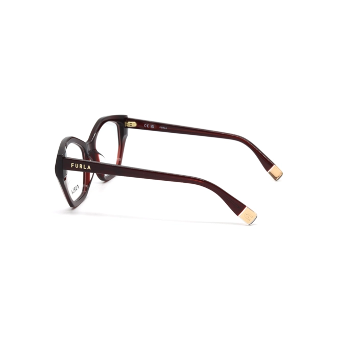 Óculos de Grau Furla VFU869 520848 Acetato Bordô 3
