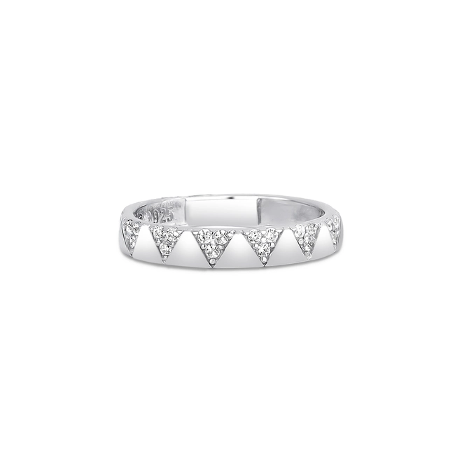 Anel For me Triangle prata 925 com triângulos de Zircônias 3