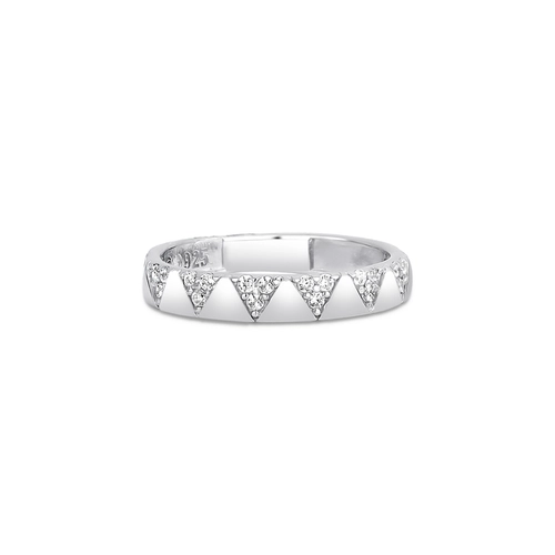 Anel For me Triangle prata 925 com triângulos de Zircônias