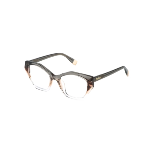 Óculos de Grau Furla VFU869V 520AG1 Acetato Cinza e Marrom