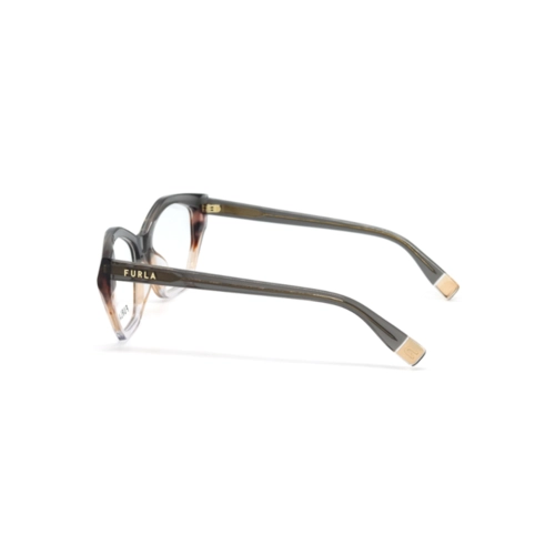 Óculos de Grau Furla VFU869V 520AG1 Acetato Cinza e Marrom