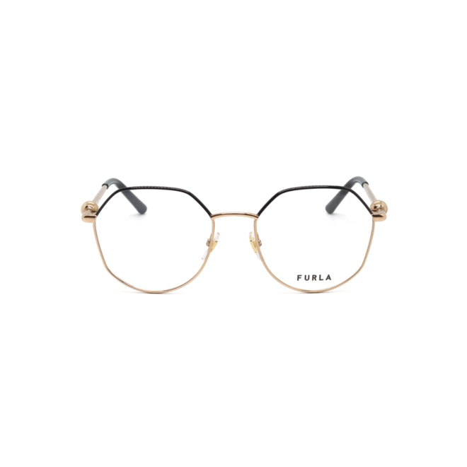 Óculos de Grau Furla VFU870 5402AM Metal Dourado e Preto 2