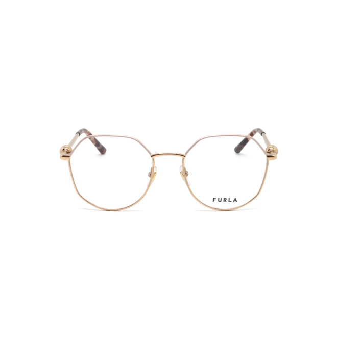 Óculos de Grau Furla VFU870 5408MZ Metal Dourado e Branco 2