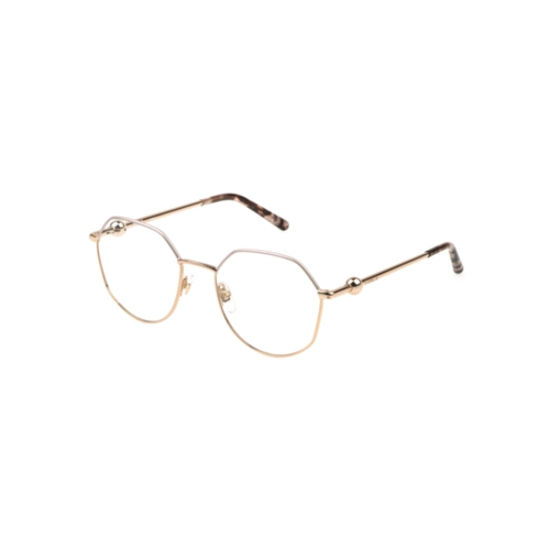 Óculos de Grau Furla VFU870 5408MZ Metal Dourado e Branco