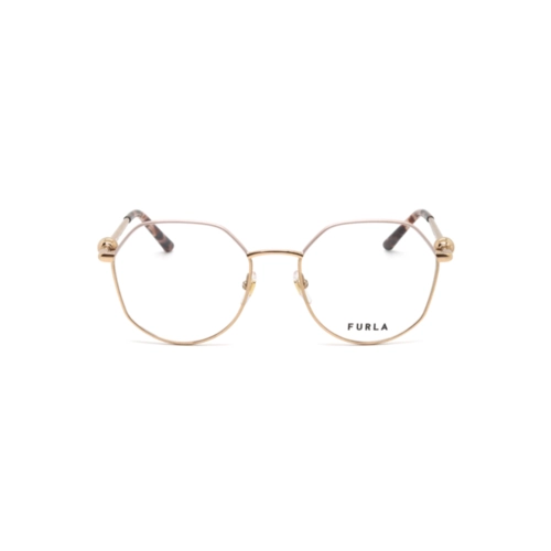 Óculos de Grau Furla VFU870 5408MZ Metal Dourado e Branco