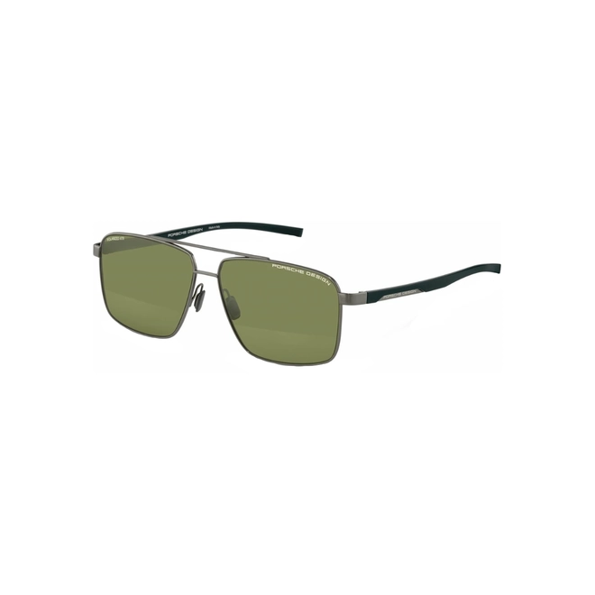 Óculos de Sol Porsche Design Vision Drive P8944 62C Metal Grafite com lentes na cor Verde Polarizado 1