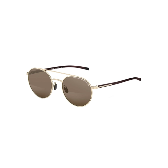 Óculos de Sol Porsche Design P8932 54C Metal Dourado com lentes na cor Marrom 1