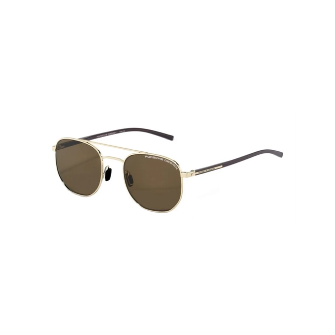 Óculos de Sol Porsche Design P8695 51B Metal Dourado com lentes na cor Marrom 1