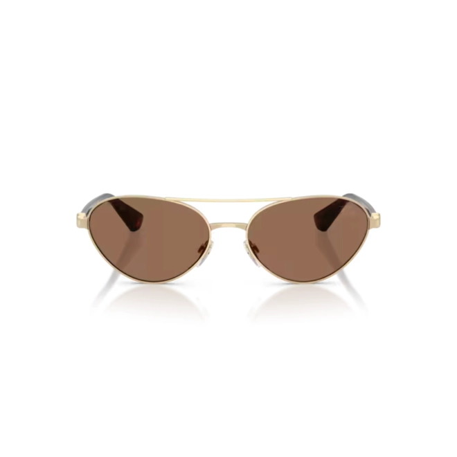 Óculos de Sol Burberry 0BE3165 11097358 Metal Dourado Claro com lentes na cor Marrom Escuro 2